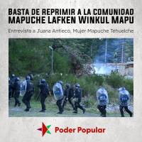 Represión en la Comunidad Mapuche Lafken Winkul Mapu. Entrevista a Juana Antieco